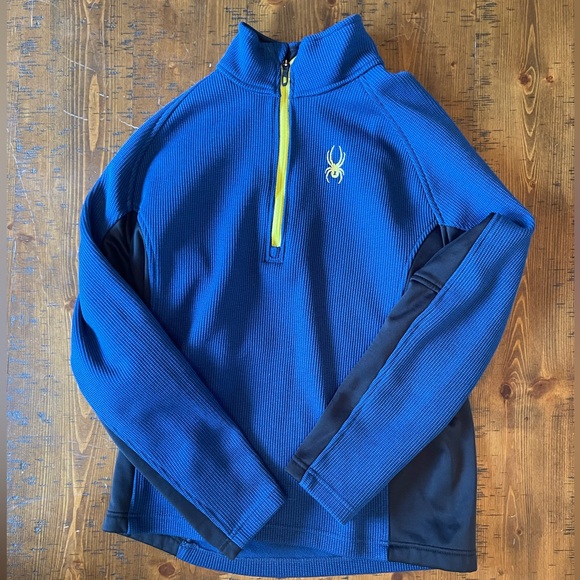 Spyder Blue Quarter Zip Sweater. Size Medium. - Picture 1 of 3